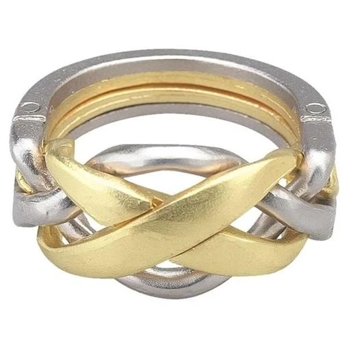 Huzzle LVL4 Ring Cast Metal Puzzle By Hanayama 3 Huzzle LVL4 Ring Cast Metal Puzzle By Hanayama