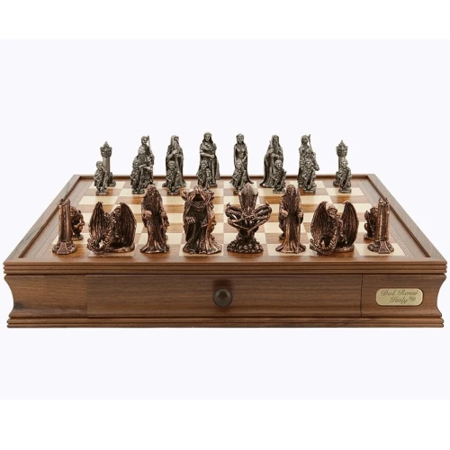 Chess Set Evil Ring On 20 Inch Walnut Finish Chess Board By Dal Rossi 3 Chess Set Evil Ring On 20 Inch Walnut Finish Chess Board By Dal Rossi